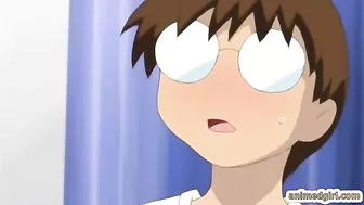 Anime Cutie Gives Blowjob and Cums on Big Dick