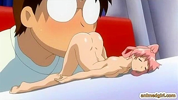 Anime Cutie Gives Blowjob and Cums on Big Dick