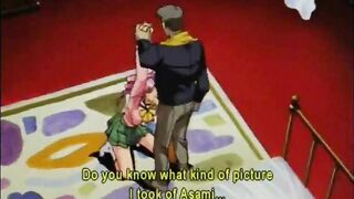 Japanese Schoolgirl Anime Sucks Stiff Dick in Bondage
