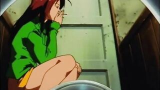 Japanese Schoolgirl Anime Sucks Stiff Dick in Bondage