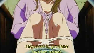 Japanese Schoolgirl Anime Sucks Stiff Dick in Bondage