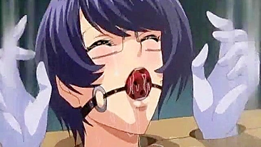 Anime Coed with Big Boobs Gagged and Brutalized