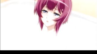 Shemale Anime Maid Self-Masturbates in Bathtub