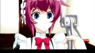 Shemale Anime Maid Self-Masturbates in Bathtub