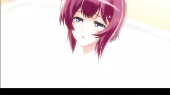 Shemale Anime Maid Self-Masturbates in Bathtub