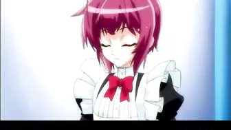 Shemale Anime Maid Self-Masturbates in Bathtub