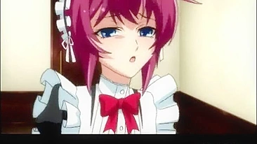 Shemale Anime Maid Self-Masturbates in Bathtub