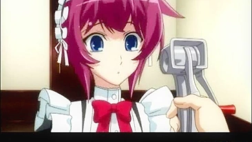 Shemale Anime Maid Self-Masturbates in Bathtub