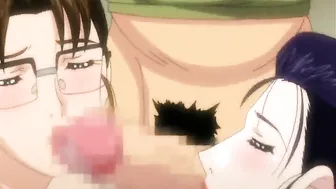 Japanese Threesome with Busty Hentai Stars - Scorching Hot Action!