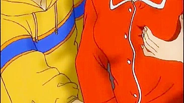 Muzzled Anime Gets Hard Poked and Roped