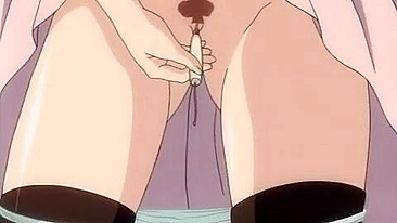 Teen Puts Balls in Hot Pussy - Anime Hentai