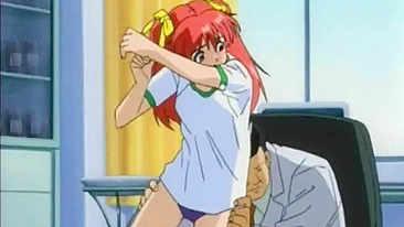 Cute Anime Coed Gets Fingering Pussy