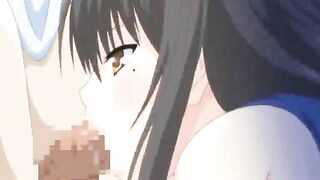 Anime Swimsuit Babe with Big Tits Gets Licked Pussy