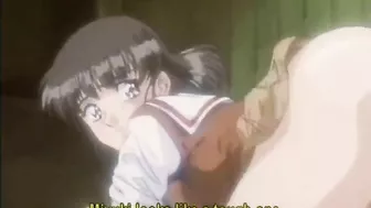 Japanese Schoolgirl Gets Squeezed Tits by Perv in Anime