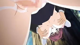 Anime Coed Gets Squeezed, Fucked in Forest with Big Tits and Wet Pussy