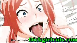 Shemale's Hardcore Jerk-Off in Hentai Anime