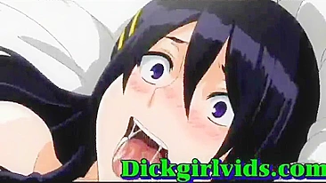 Shemale's Hardcore Jerk-Off in Hentai Anime