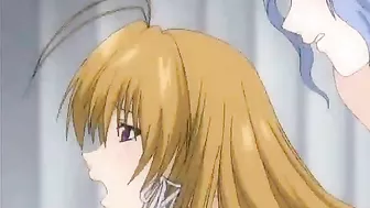 Shemale Anime Fucks Busty Babe on Bed