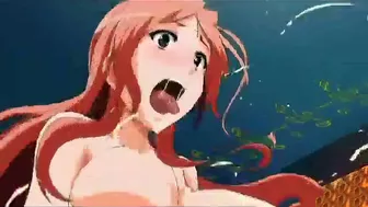 Pregnant hentai with big boobs gets hard fucked by a busty shemale