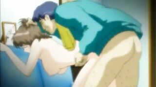 Anime Wife's Hot Ass Poked from Behind by Pervert