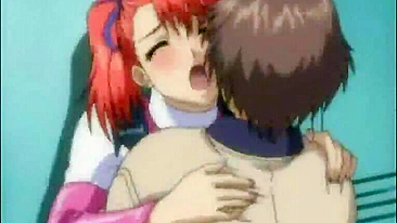 Caught Redhead Anime Big Boobs Fucked by Monster Tentacles