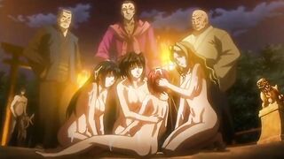 Hentai Girls Gangbanged and Cummed in Group Sex Scene