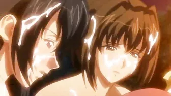 Hentai Girls Gangbanged and Cummed in Group Sex Scene