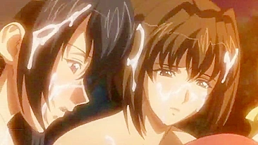 Hentai Girls Gangbanged and Cummed in Group Sex Scene