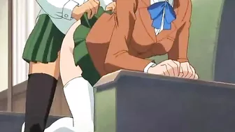 Coed Anime Sucking Shemale's Warm Penis