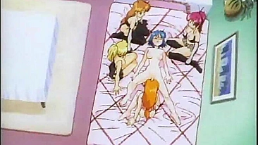 Shemale Group Gangbang and Dildo Play in Anime Hentai