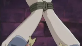 Anime Coed Gets Roped and Squeezed