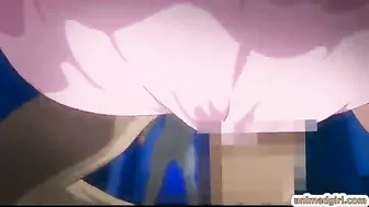 Busty Anime Coed Gets Brutal Fucking