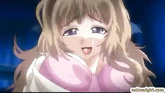 Busty Anime Coed Gets Brutal Fucking