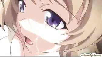 Busty Anime Coed Gets Brutal Fucking