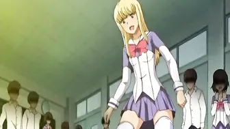 Busty Anime Coed Rides Shemale Cock