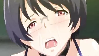 Busty Anime Coed Rides Shemale Cock