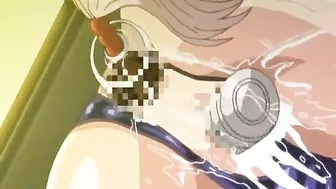 Shemale with Muzzle Gets Vibrating Ass and Boobs