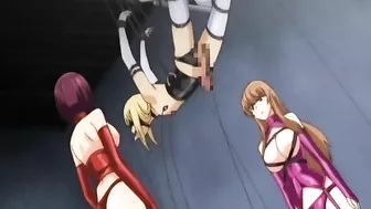 Shemale with Muzzle Gets Vibrating Ass and Boobs