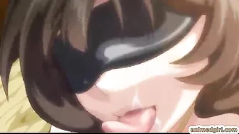 Anime Cutie in Swimsuit Gets Strap-on Fucked