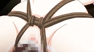 Rope Bondage and Bouncing Tits Squirting Milk in Anime