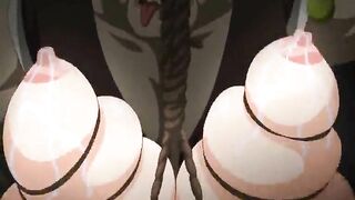 Rope Bondage and Bouncing Tits Squirting Milk in Anime