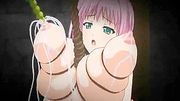 Rope Bondage and Bouncing Tits Squirting Milk in Anime