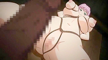 Rope Bondage and Bouncing Tits Squirting Milk in Anime