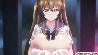 Japanese Coed Gets Facial Cumming from Busty Anime Tittyfuck