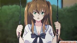 Japanese Coed Gets Facial Cumming from Busty Anime Tittyfuck