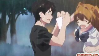 Japanese Coed Gets Facial Cumming from Busty Anime Tittyfuck