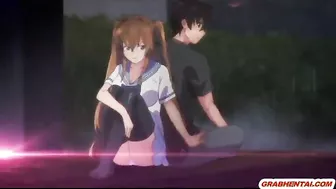 Japanese Coed Gets Facial Cumming from Busty Anime Tittyfuck