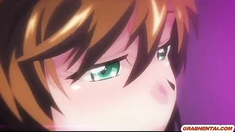 Japanese Coed Gets Facial Cumming from Busty Anime Tittyfuck