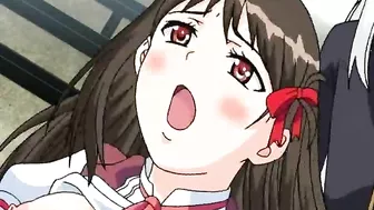 Japanese Anime Schoolgirl with Big Boobs Wet Pussy Poking