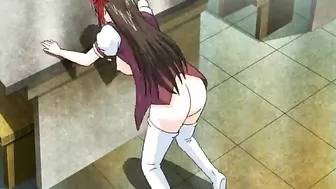 Japanese Anime Schoolgirl with Big Boobs Wet Pussy Poking